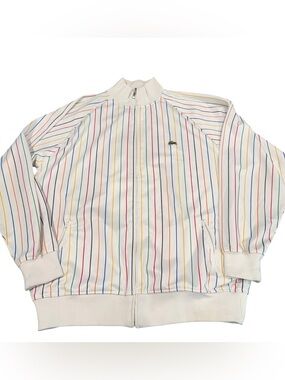 Lacoste vintage rainbow stripe men’s size 8 US 3XL jacket full zip READ
